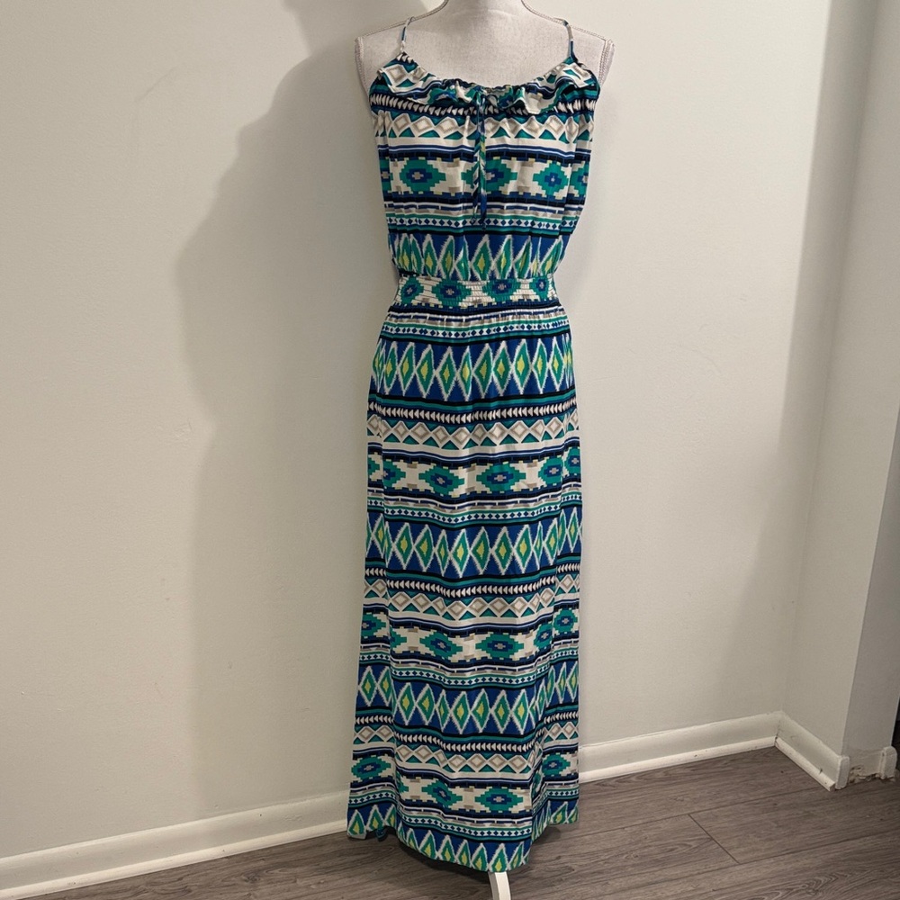 Parker Geo Print Silk Maxi Dress